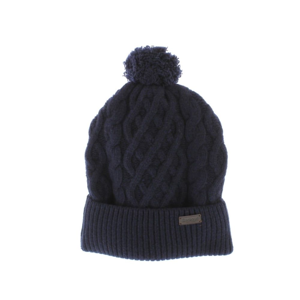 Шапка Barbour Cable Knit Beanie Navy