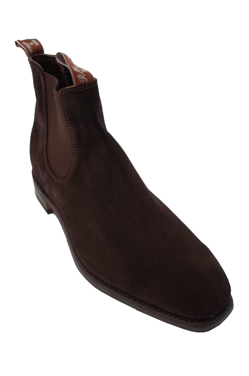 Обувь большого размера R.M. Williams Comfort Craftsman Chelsea Brown Suede