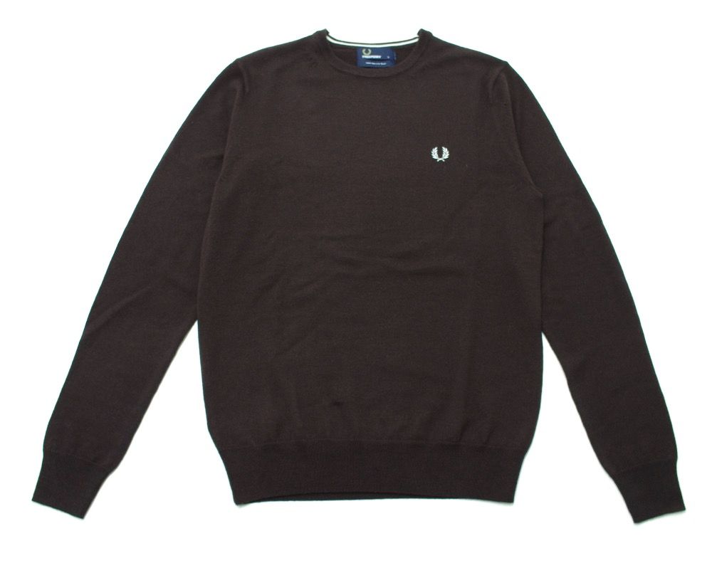 fred perry crew neck jumpers