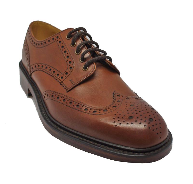 Loake Chester Brogue Shoe in Mahogany