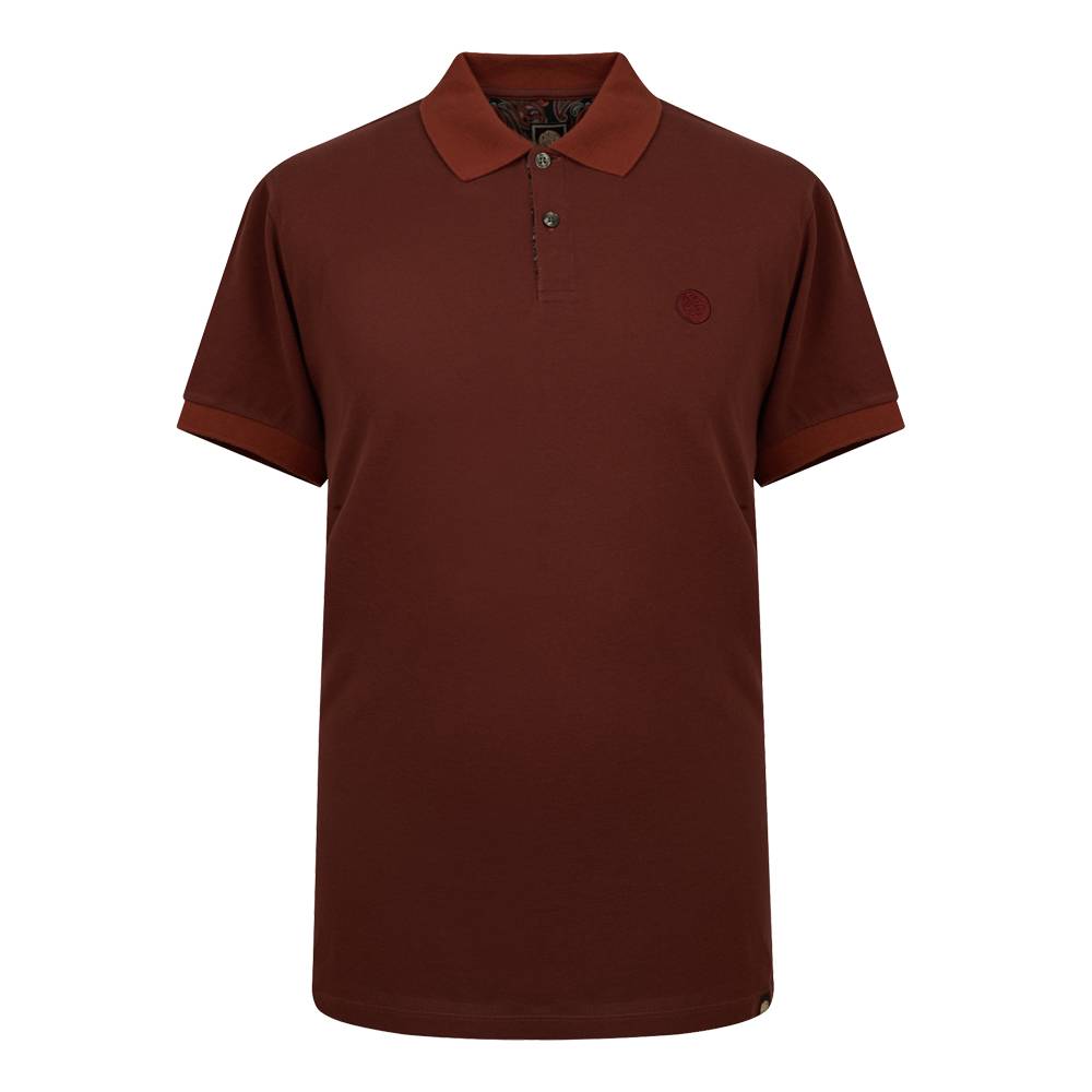 Pretty Green Turner Plain Polo In Burgundy
