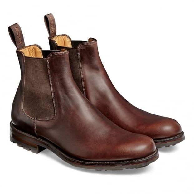 Cheaney Barnes III B Pull Up Leather Chelsea Boot in Brown