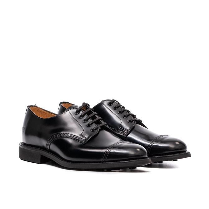 靴 SANDERS 1128B MILITARY DERBY SHOE 24.5 Туфли Sanders Military Style 1128B in Black — купить по цене
