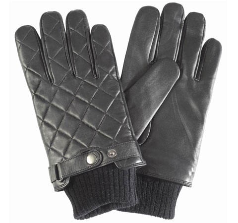 Barbour Quilted Gloves in Black