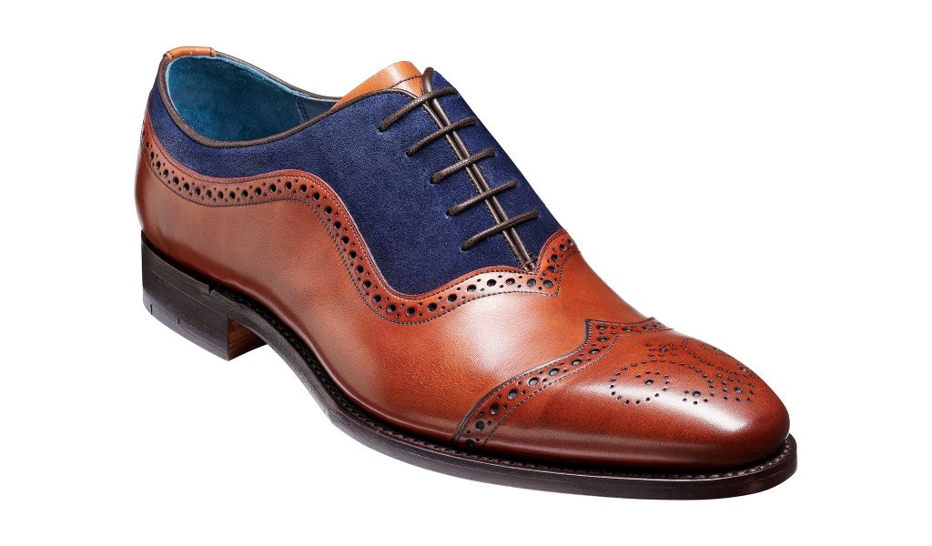 Barker Nicholas Brogue in Antique Rosewood Navy Suede.jpg