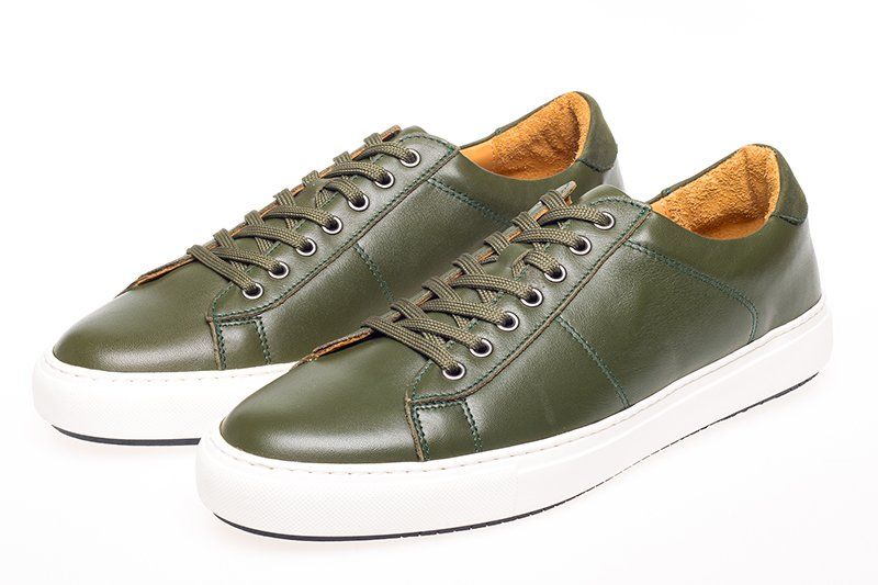 John White Bari Sneakers In Green.jpeg