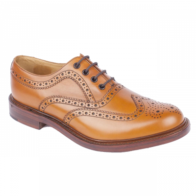 Loake Ashby Heavy Country Brogue in Tan Calf