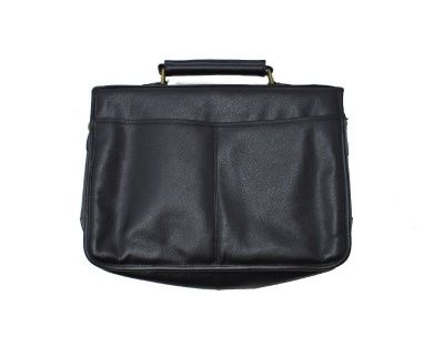 Barbour Leather Briefcase in Black