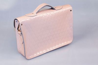 Zatchels Nude Quilted Leather Satchel 13