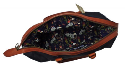 Barbour Floral Bloom Mini Holdall Handbag in Navy